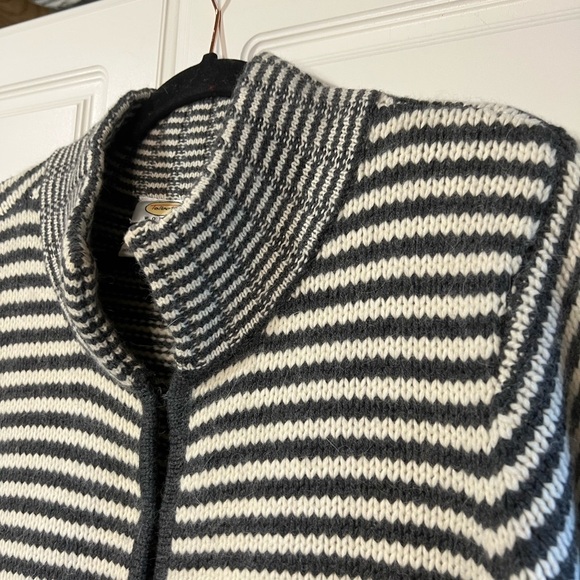 Vintage Talbots Wool Angora Blend Striped Thick Sweater - Picture 5 of 14